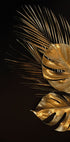 Goldene Monstera und Palmblatt Nr. 1 Poster - Posterbox.dk