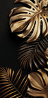 Golden Monstera & Palm Leaf II Poster - Posterbox.dk