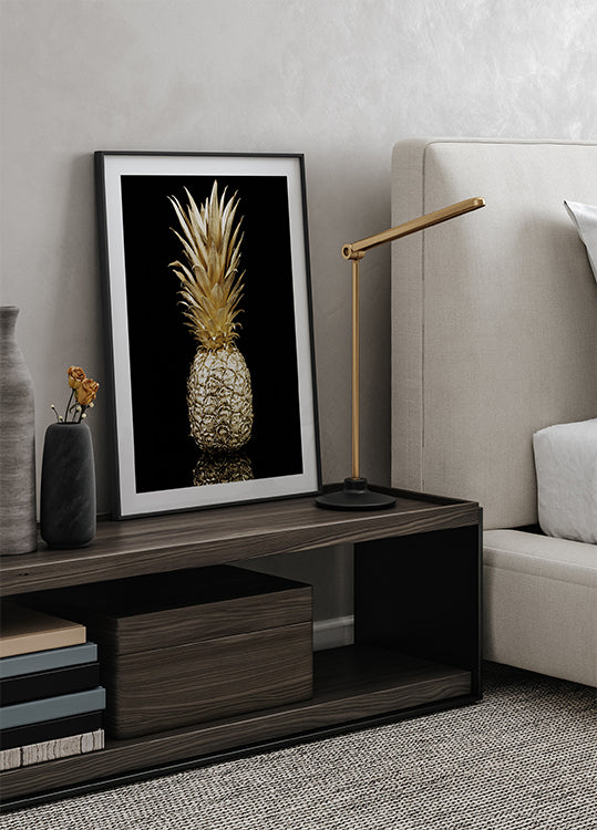 Goldene Ananas-Poster - Posterbox.dk
