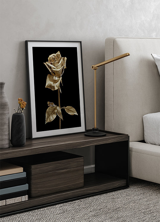 Goldene Rose Poster - Posterbox.dk