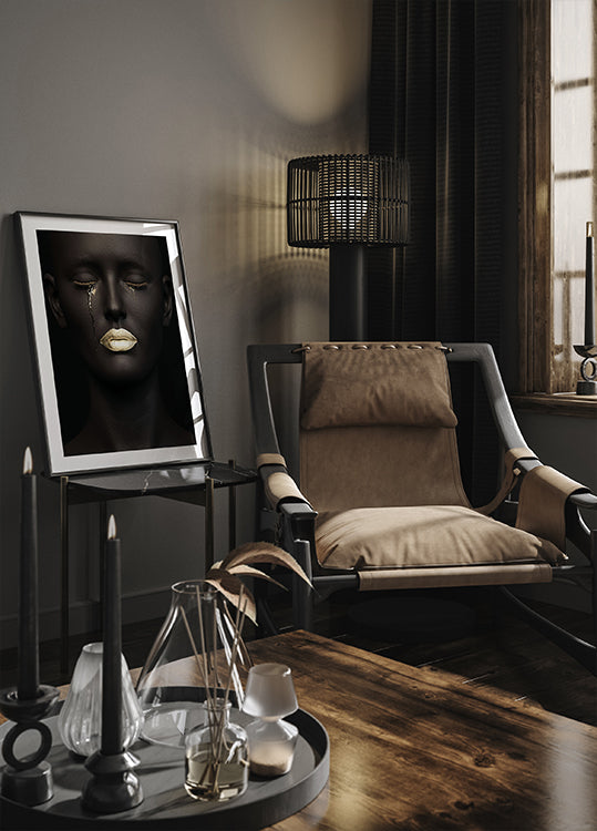 Golden Tears Portrait Poster - Posterbox.dk