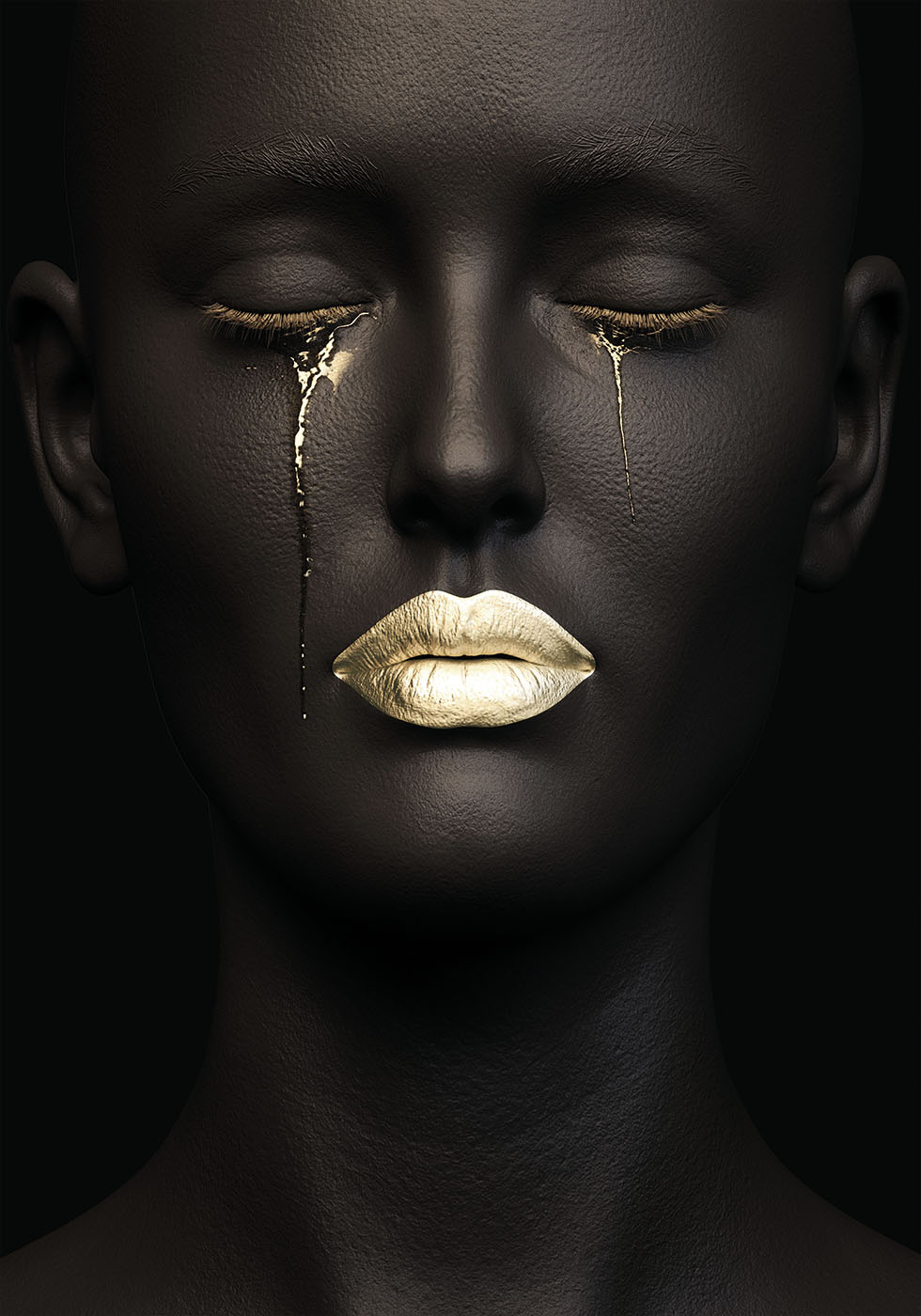 Golden Tears Portrait Poster - Posterbox.dk