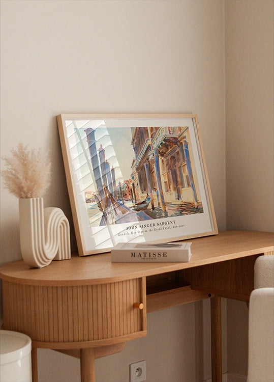 Gondelliegeplätze Venedig Canal Grande, John Singer Sargent 1904–1907 Poster - Posterbox.dk