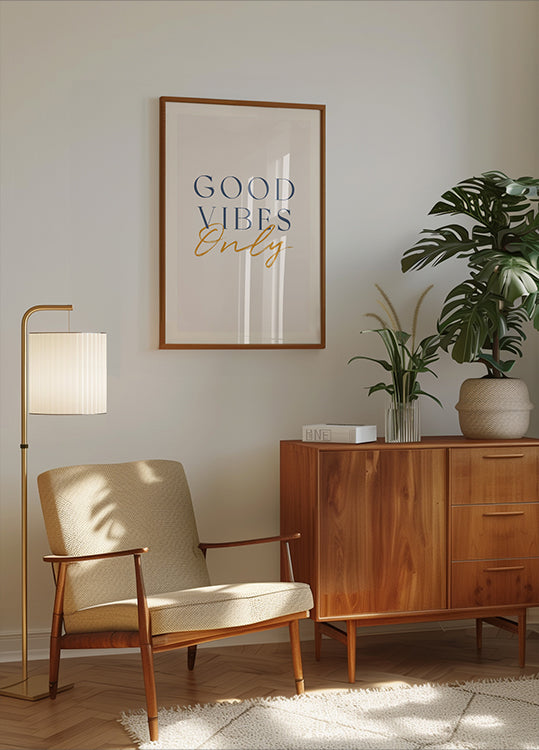 Poster „Good Vibes Only, Positive Quote“ – Posterbox.dk