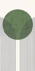 Green Orbit, minimalistisches abstraktes Poster mit Linien und Kreisen - Posterbox.dk
