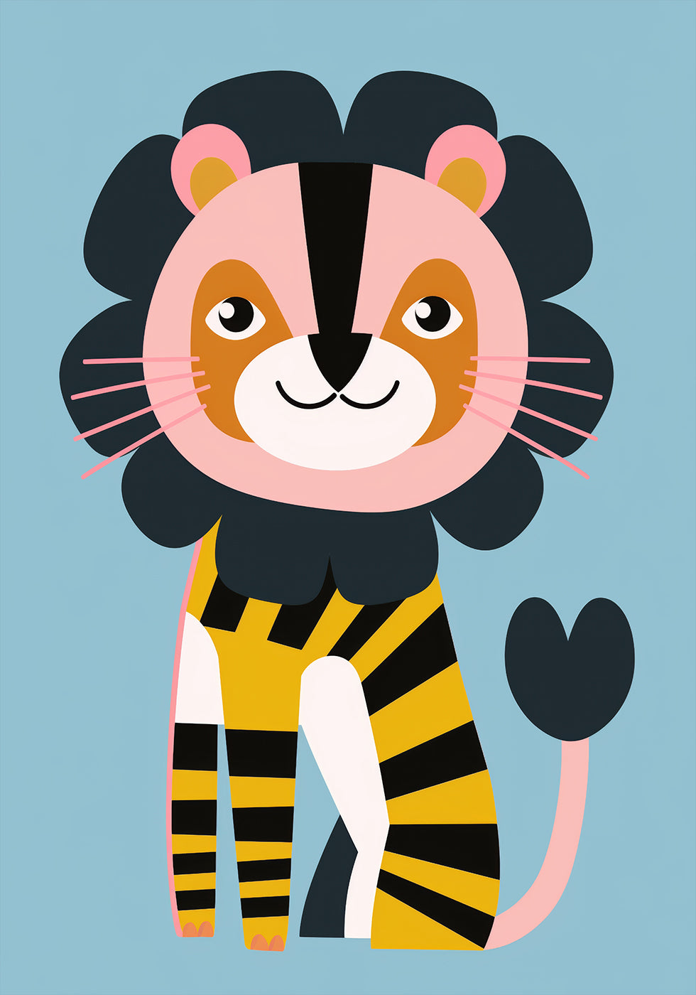 Glücklicher Löwe Poster - Posterbox.dk