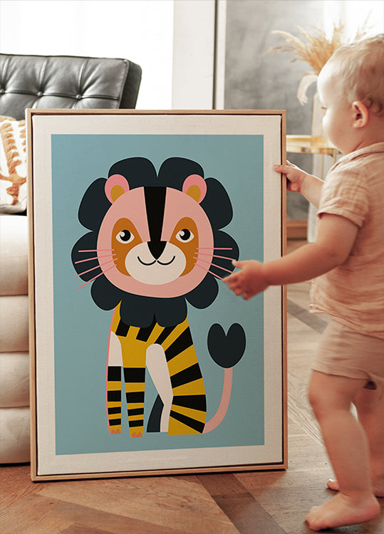 Glücklicher Löwe Poster - Posterbox.dk