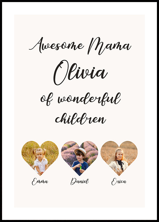 Herz-Familienporträt-Poster - Posterbox.dk