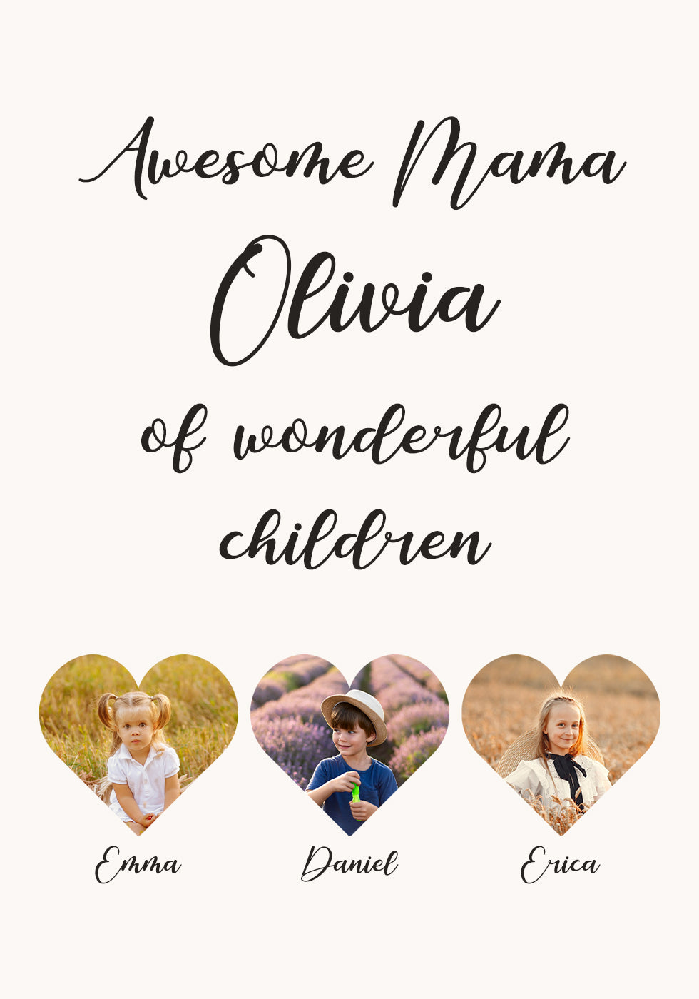 Herz-Familienporträt-Poster - Posterbox.dk