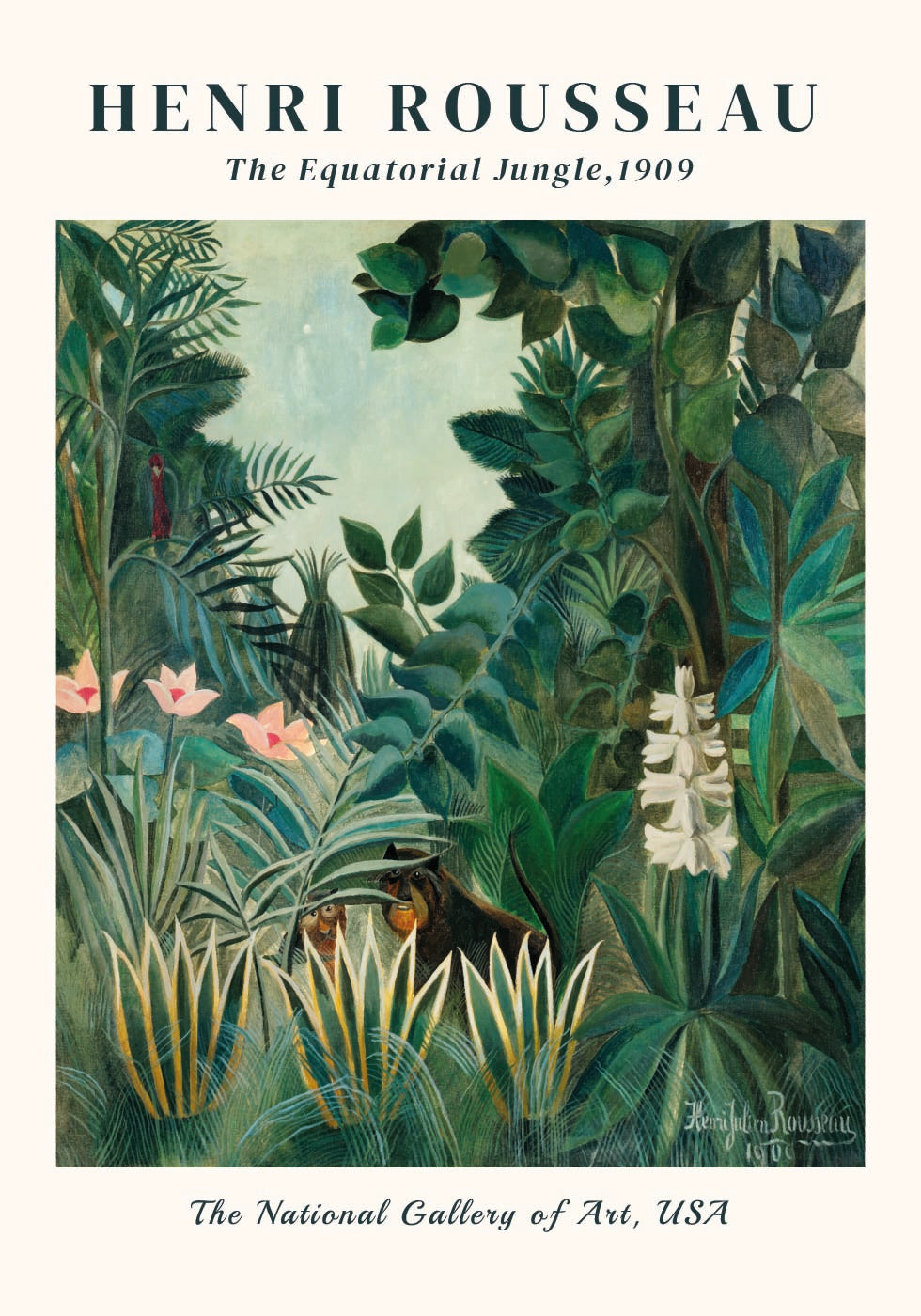 Henri Rousseau – Der äquatoriale Dschungel Poster – Posterbox.dk