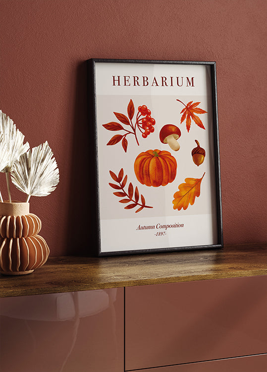 Herbarium Herbstkompositionsposter - Posterbox.dk