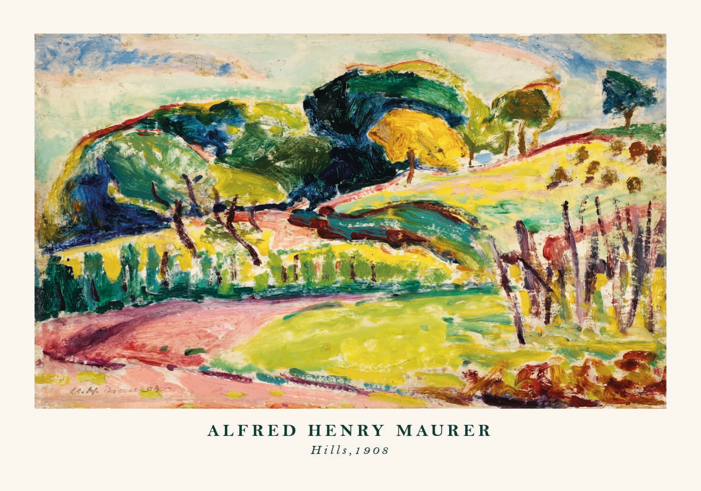 Hills Expressionist Alfred Henry Maurer 1908 Landschaftsplakat - Posterbox.dk