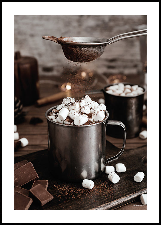 Heiße Schokolade mit Marshmallows Poster - Posterbox.dk
