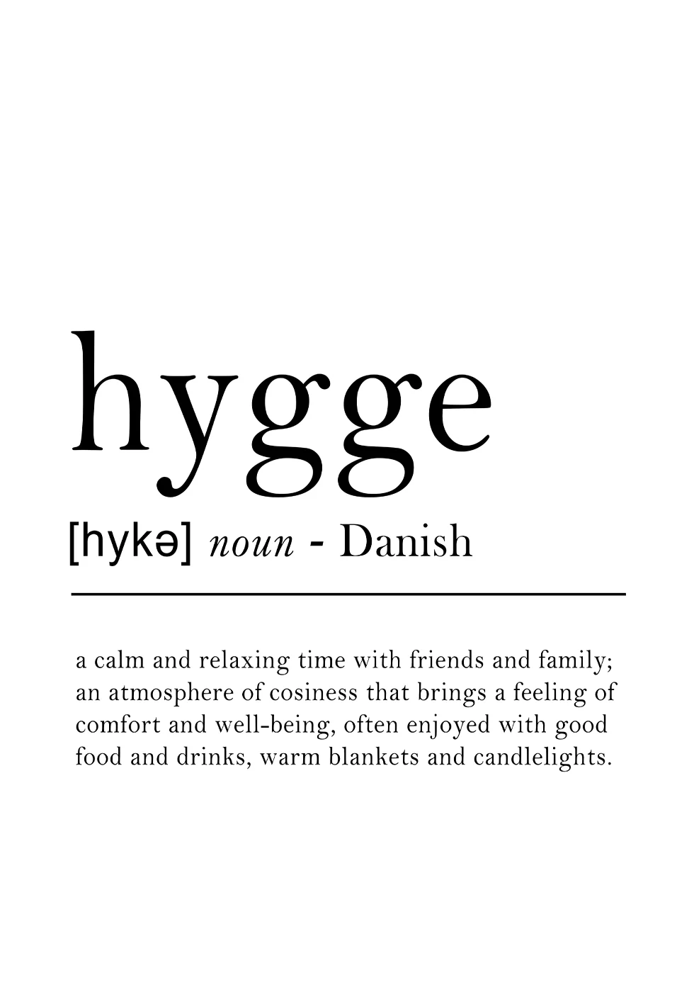 Hygge – Ein dänisches Komfortkonzept Poster – Posterbox.dk