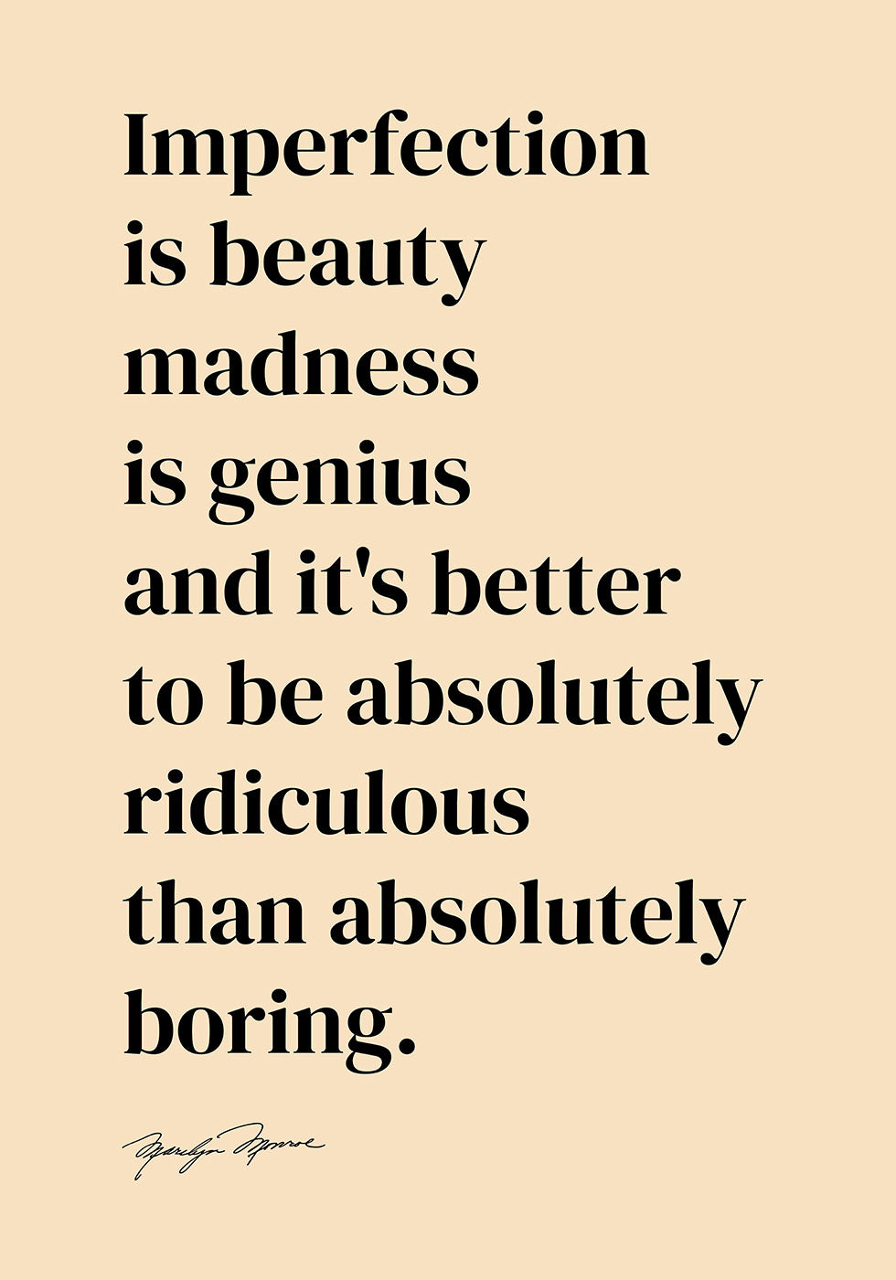 Unvollkommenheit ist Schönheit Poster - Posterbox.dk