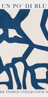 Indigo Flow, abstrakte Formen in Blau und Weiß Poster - Posterbox.dk