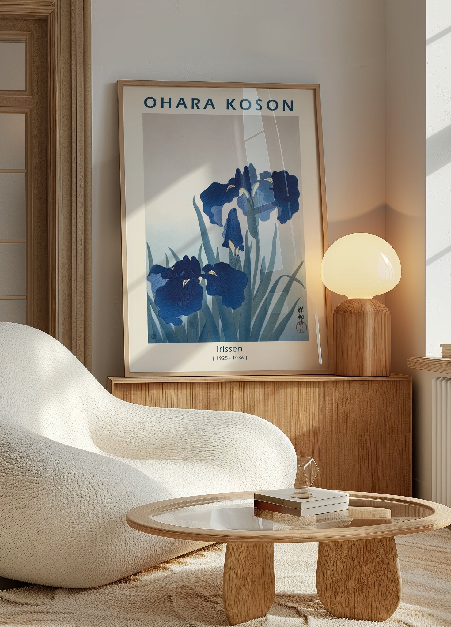 Irissen, japanisches Blumen-Holzschnitt-Poster - Posterbox.dk