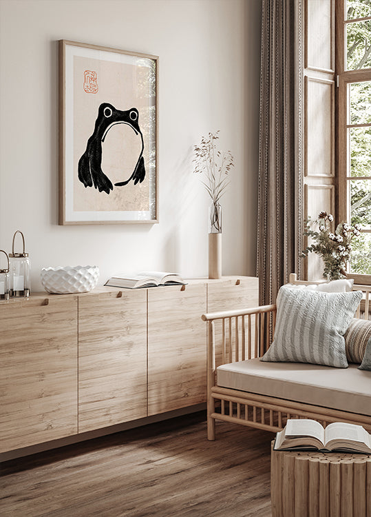 Japanisches Frosch-Tintenkunst-Poster - Posterbox.dk