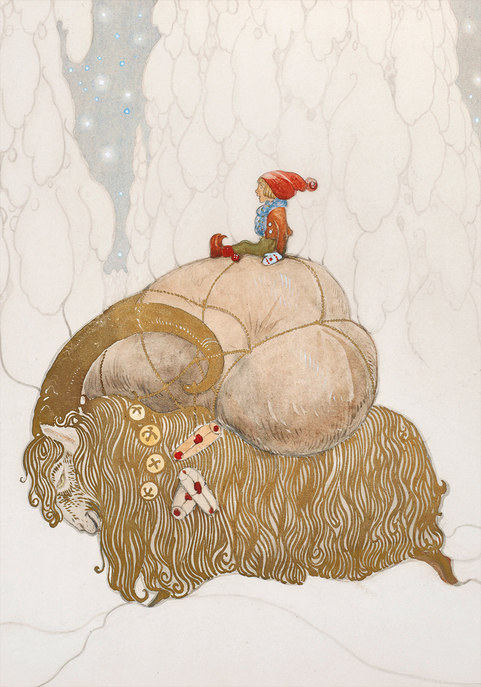 John Bauer – Julbocken Poster – Posterbox.dk