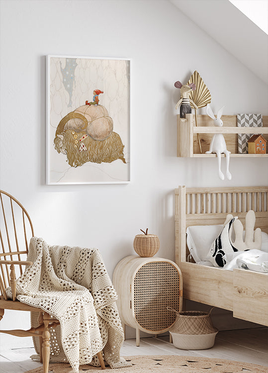 John Bauer – Julbocken Poster – Posterbox.dk