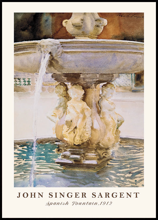John Singer Sargent, Spanischer Brunnen Poster - Posterbox.dk