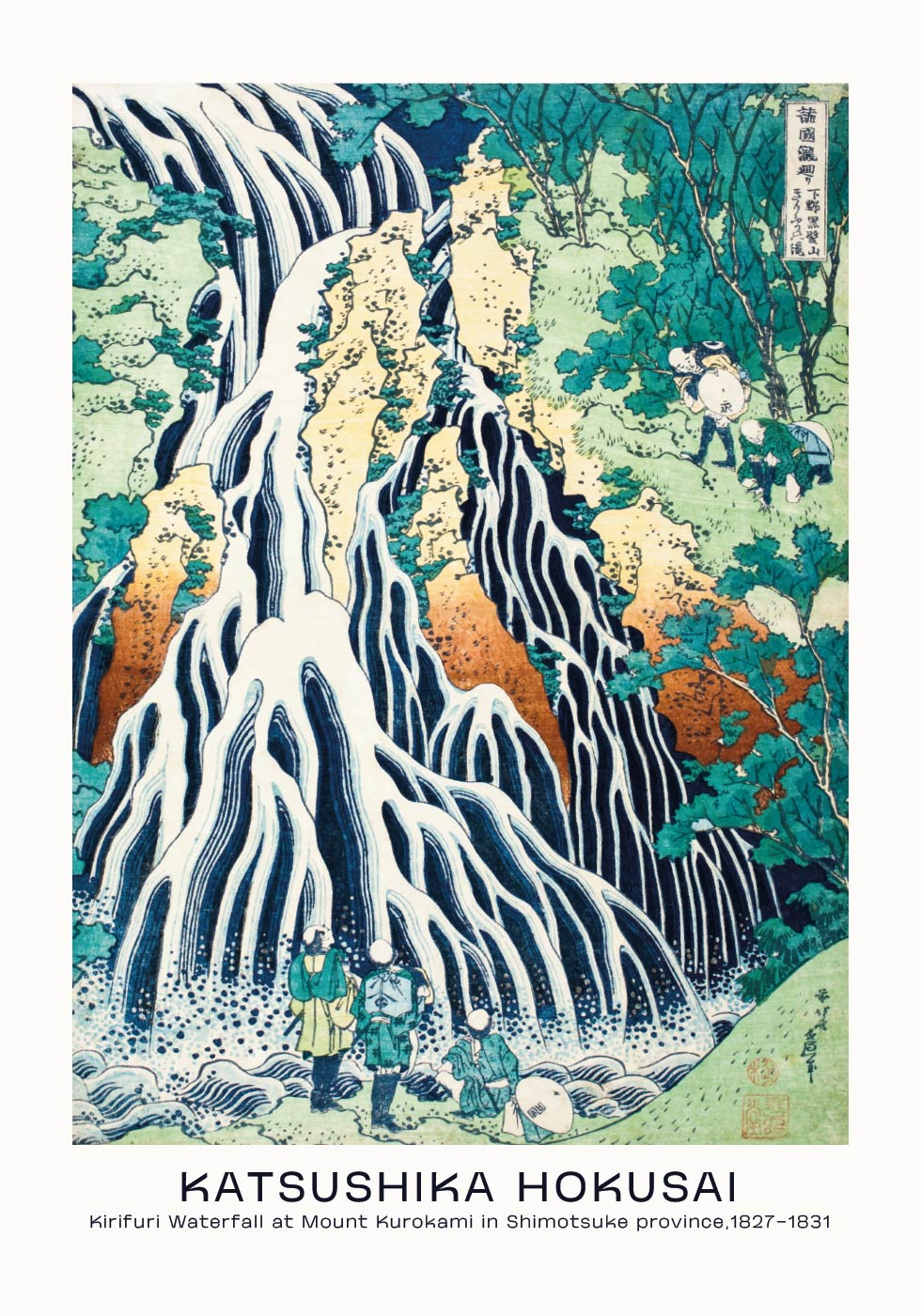 Katsushika Hokusai – Kirifuri-Wasserfall am Berg Kurokami Poster – Posterbox.dk