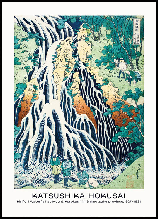 Katsushika Hokusai – Kirifuri-Wasserfall am Berg Kurokami Poster – Posterbox.dk