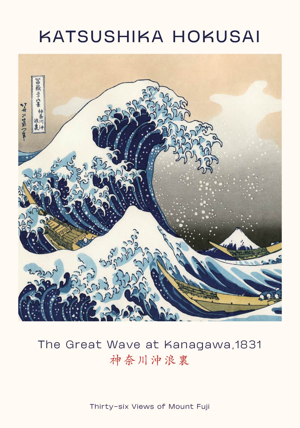 Katsushika Hokusai – Die große Welle bei Kanagawa Poster – Posterbox.dk