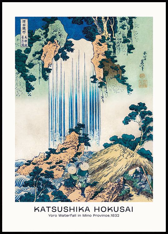 Katsushika Hokusai – Yoro-Wasserfall in der Mino-Provinz Poster – Posterbox.dk