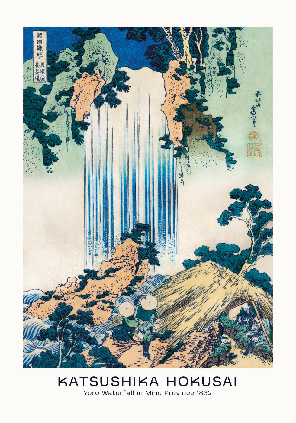 Katsushika Hokusai – Yoro-Wasserfall in der Mino-Provinz Poster – Posterbox.dk