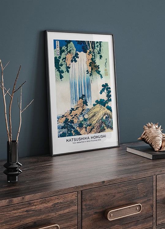 Katsushika Hokusai – Yoro-Wasserfall in der Mino-Provinz Poster – Posterbox.dk
