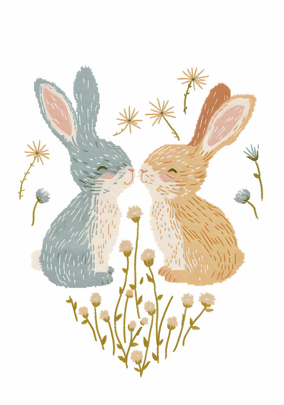 Kissing Bunnies Poster - Posterbox.dk