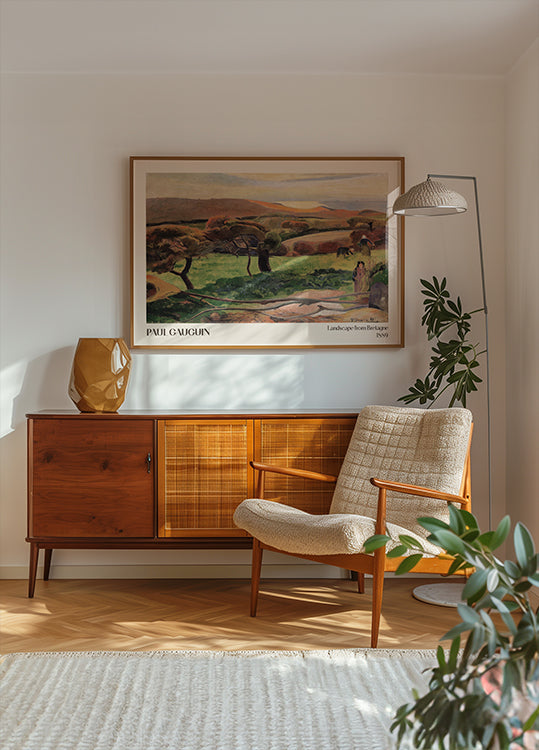 Landschaft aus der Bretagne, 1889, Paul Gauguin Poster - Posterbox.dk