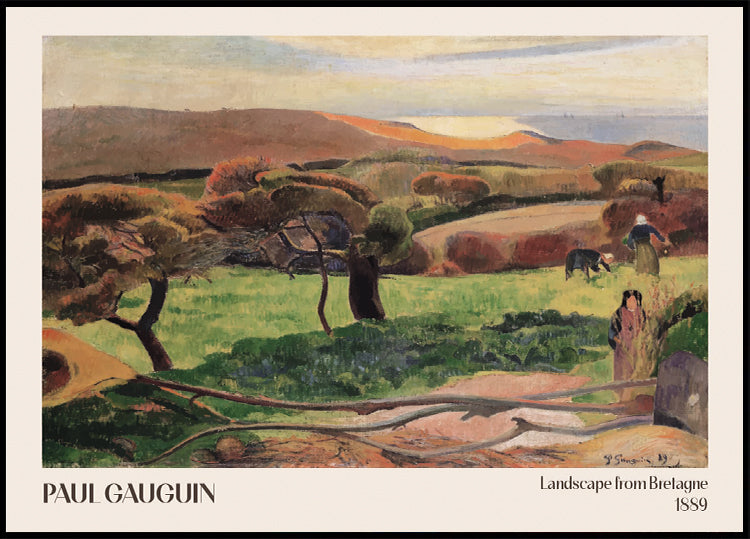 Landschaft aus der Bretagne, 1889, Paul Gauguin Poster - Posterbox.dk