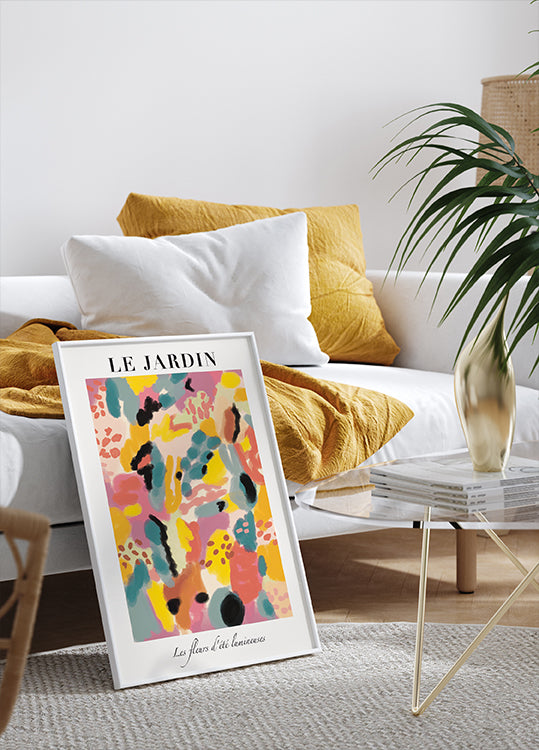 Le Jardin, leuchtender Sommergarten Poster - Posterbox.dk