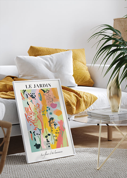 Le Jardin, lebendiges florales abstraktes Poster - Posterbox.dk