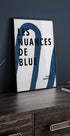 Les Nuances De Blue, grafisches Indigoband-Abstraktes Poster - Posterbox.dk