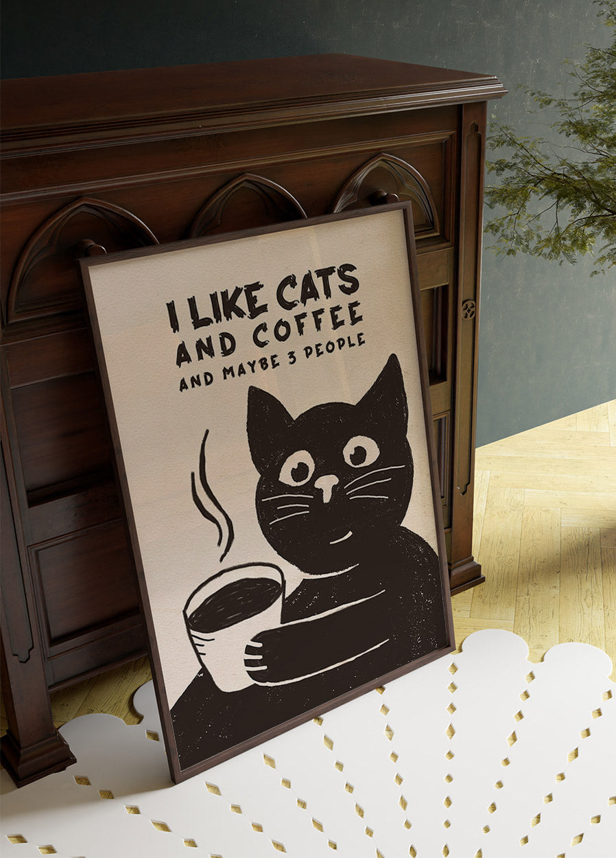 Poster „Like Cats and Coffee“ – Posterbox.dk