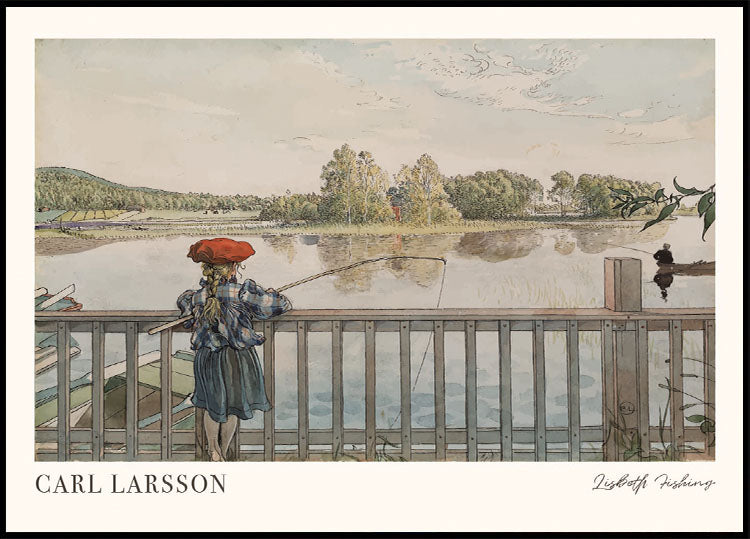 Lisbeth Fishing von Carl Larsson Poster - Posterbox.dk