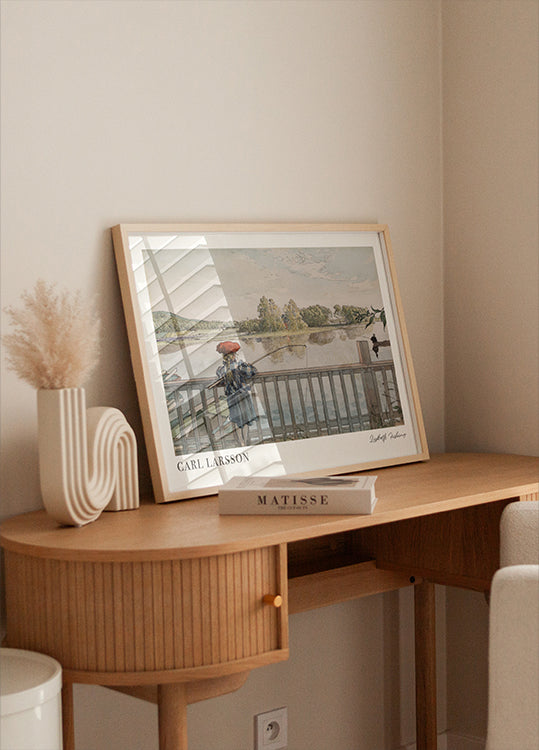 Lisbeth Fishing von Carl Larsson Poster - Posterbox.dk