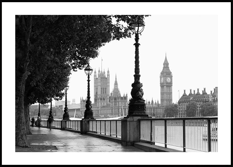 London und Big Ben in Schwarz-Weiß-Poster - Posterbox.dk