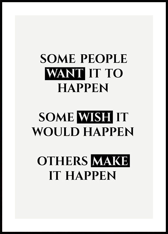 „Make it Happen“-Poster - Posterbox.dk