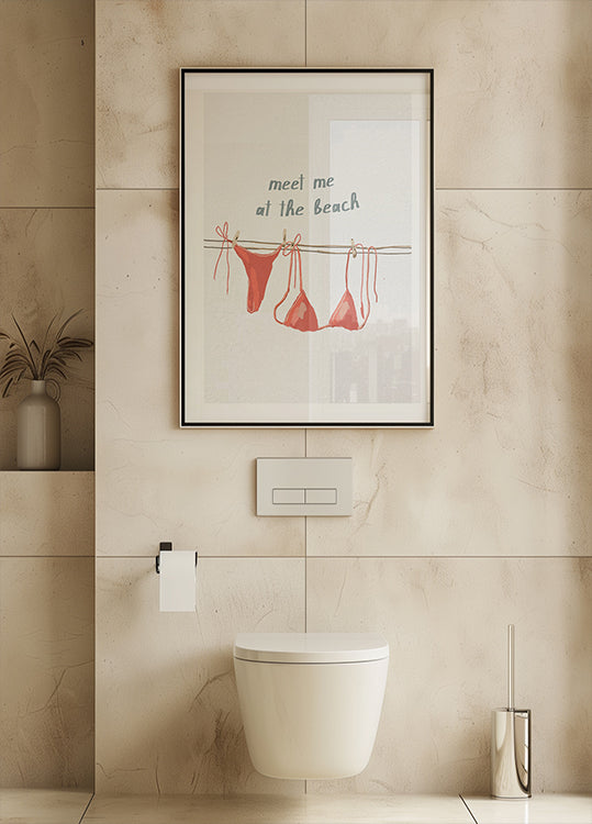 Poster „Treffen Sie mich am Strand“ - Posterbox.dk