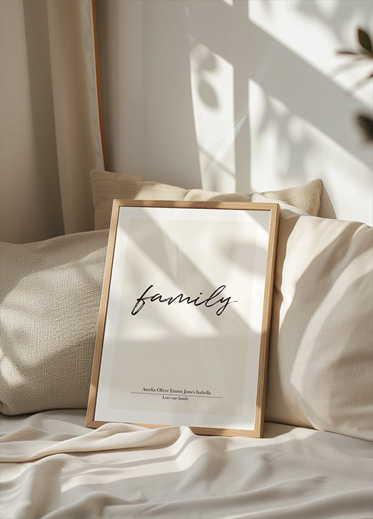 Minimalistisches Poster mit Familiennamen - Posterbox.dk