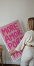 Mehr Amor Por Favor, Pink Neon Love Poster - Posterbox.dk