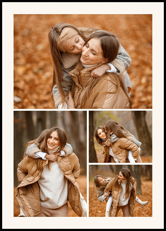 Personalisiertes Fotocollage-Poster für Mutter und Tochter – Posterbox.dk