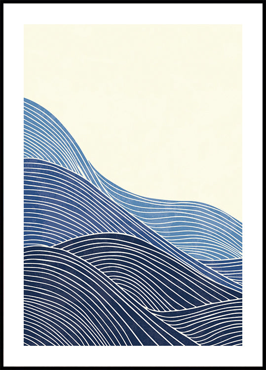 ein Bild einer blauen Welle auf weißem Hintergrund