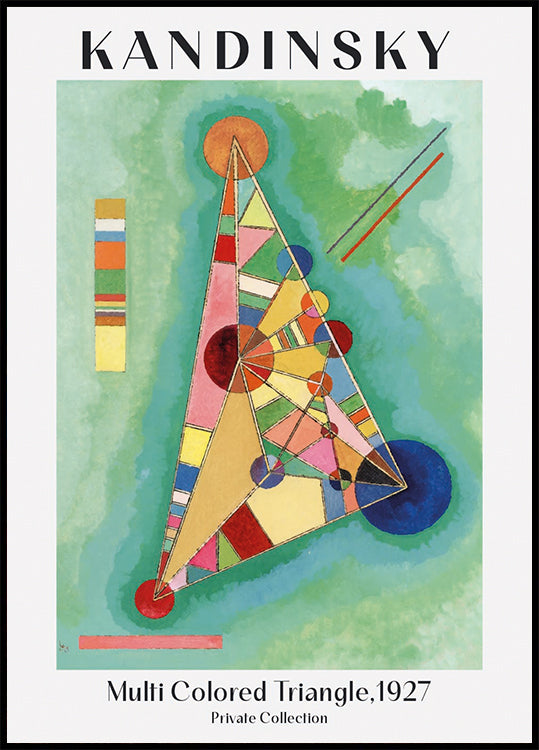 Mehrfarbiges Dreieck, 1927, Wassily Kandinsky Poster - Posterbox.dk