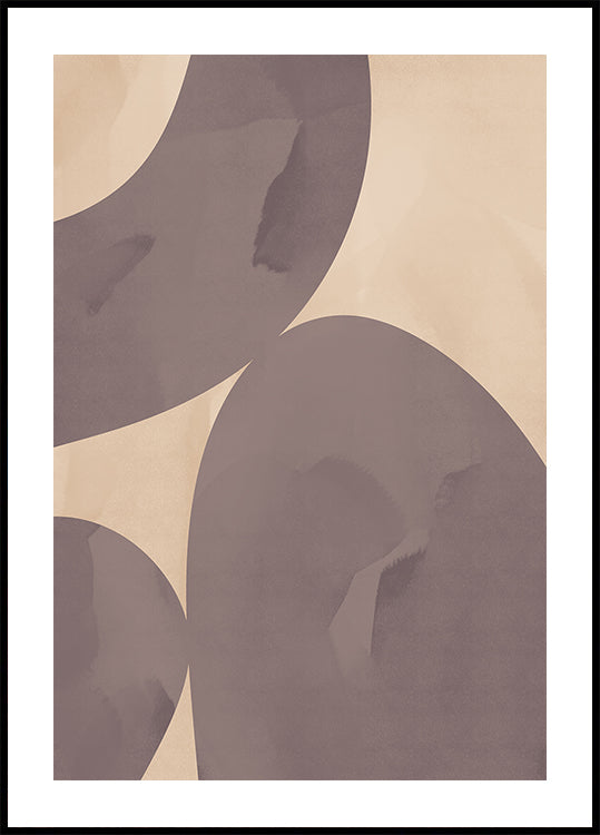 Muted Balance, Abstract Shapes Plakat - Posterbox