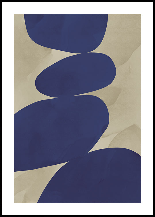 Navy Balance Abstract Plakat - Posterbox